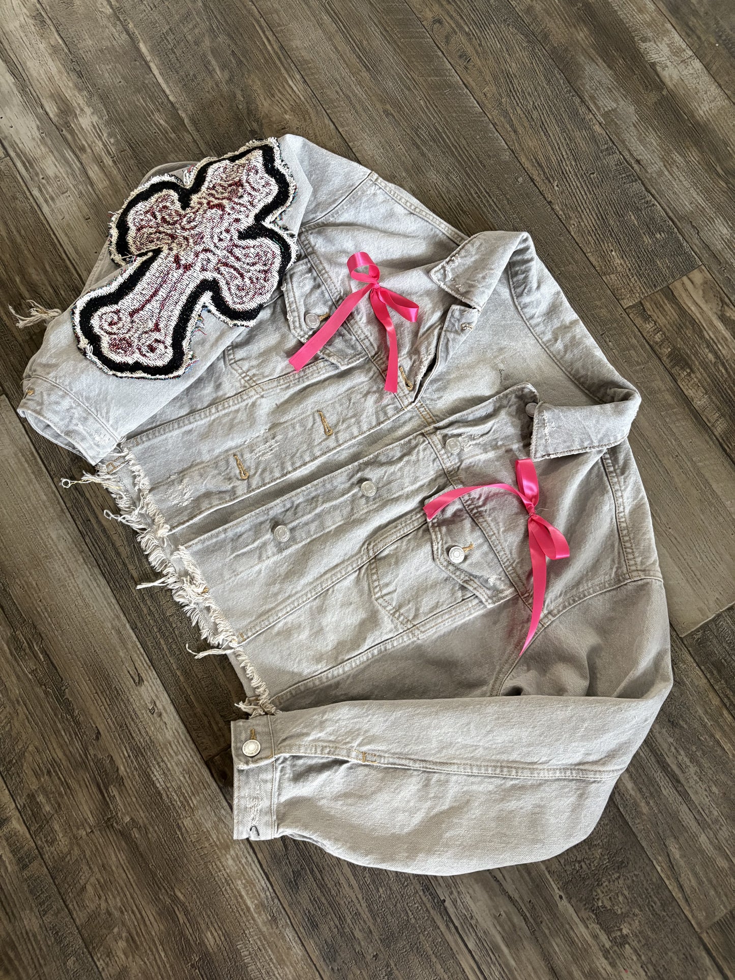 “1 Corinthians 13:4-8” Jean Jacket