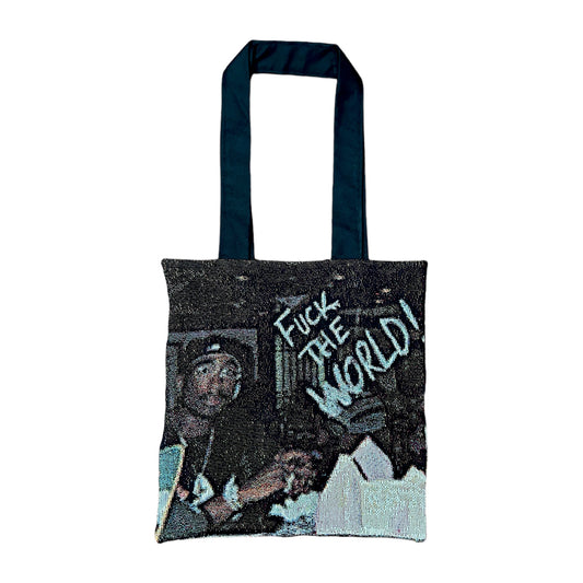 “FUCK THE WORLD!” Tupac Tote Bag