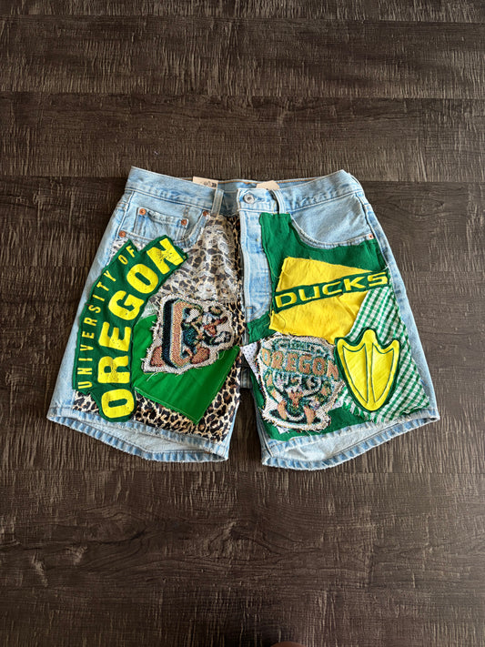 Oregon Ducks Patchwork Shorts
