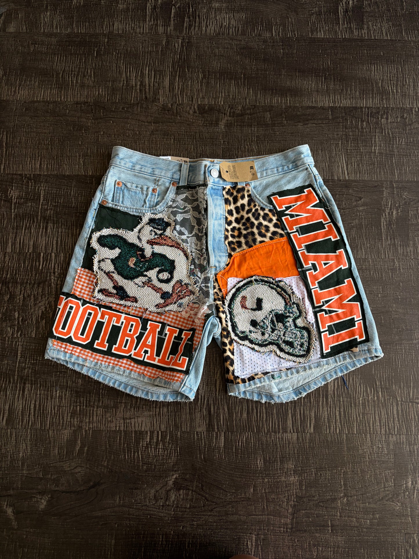 U of Miami Patchwork Shorts