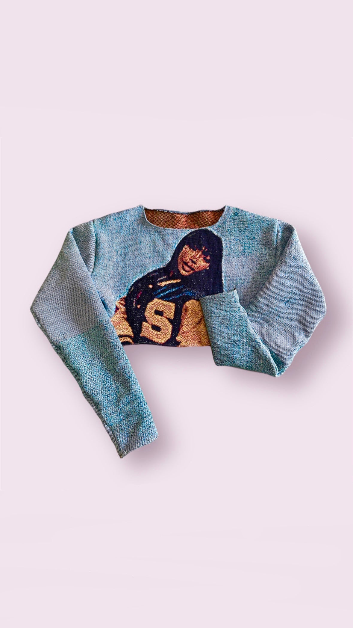 SZA Cropped Tapestry Sweatshirt